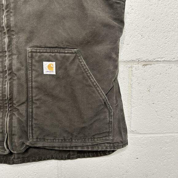 Carhartt Sherpa-Lined Mock Neck Vest “Grey Green” WV001-383 - Picture 3 of 7
